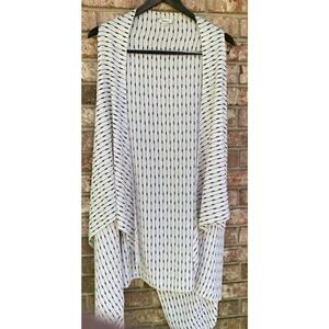 Janice‎ Cardigan Womens open front Lightweight Layering white blue red